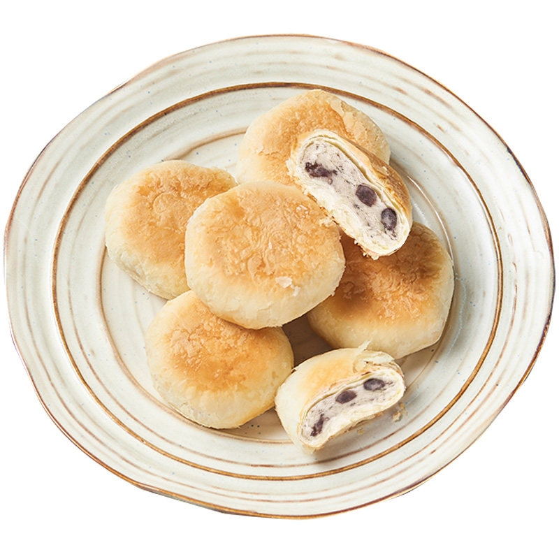 武大樱花饼果子黑豆味早餐充饥传统糕点老式武汉酥饼特产中式点心