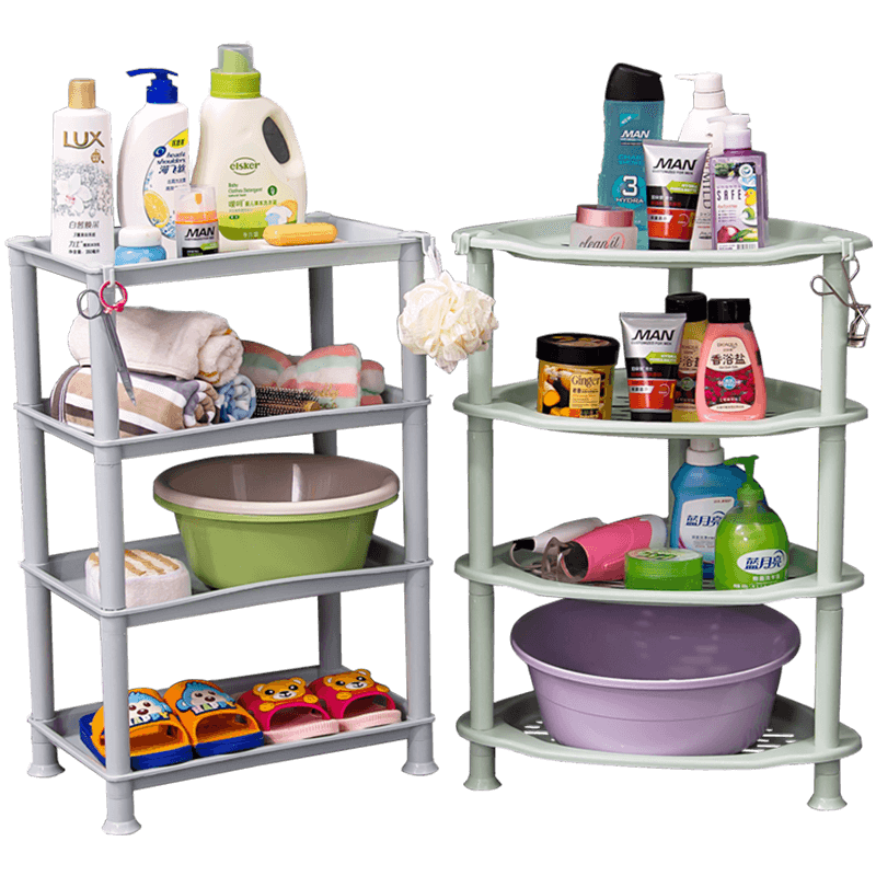 盆架子卫生间洗手盆架落地农村三角脸盆架塑料老式家用浴室置物架