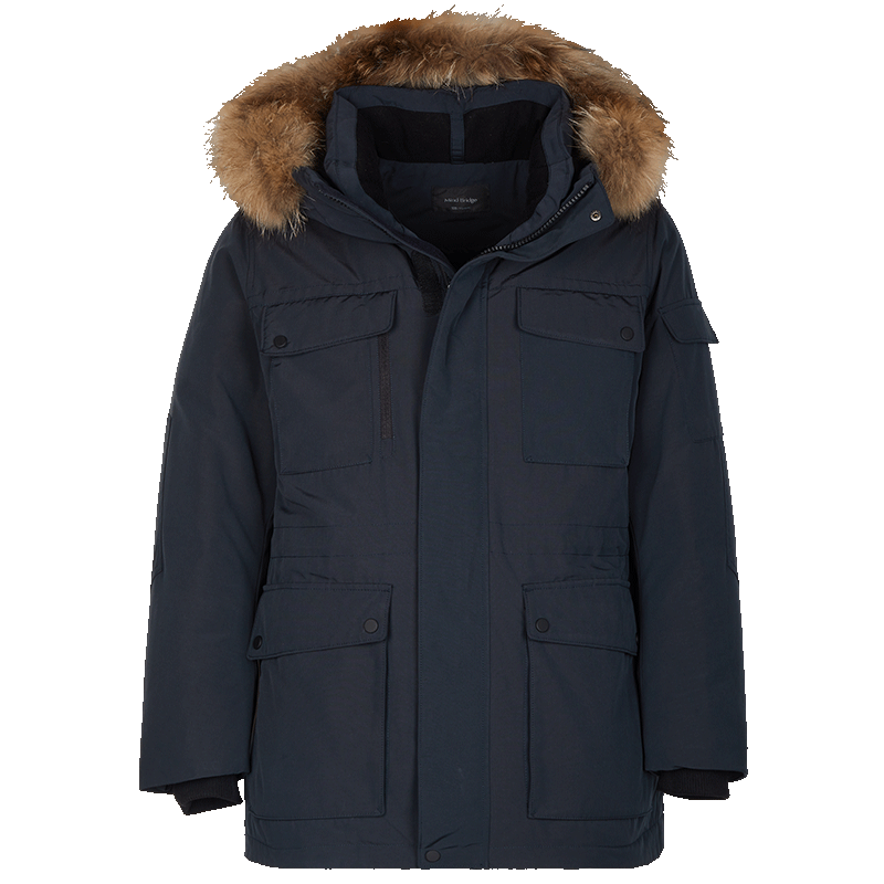 mind bridge百家好连帽羽绒服2019冬季新款男士工装外套mtdj818a