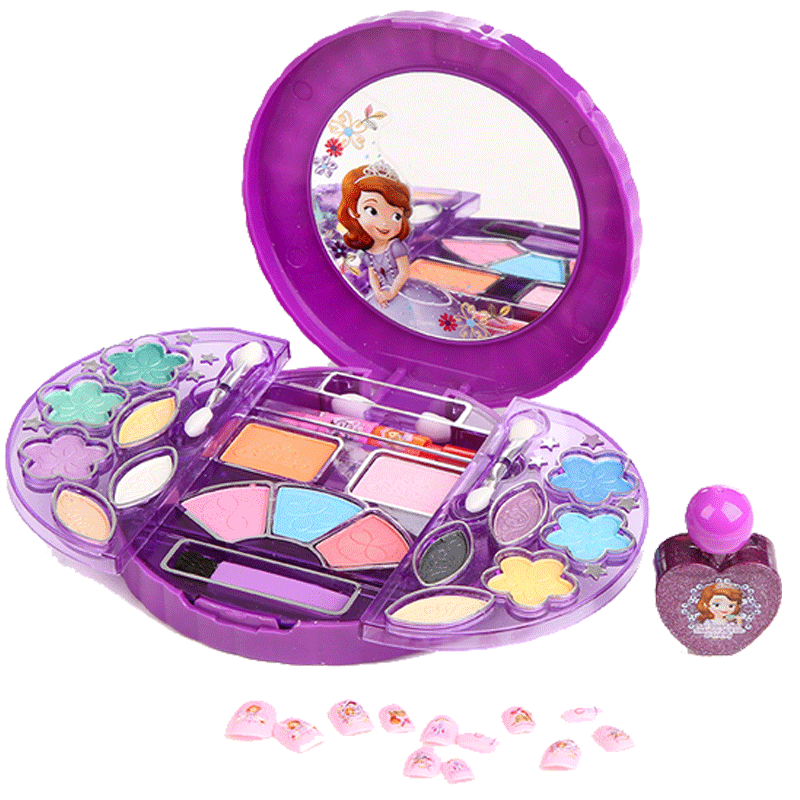 迪士尼儿童化妆品公主彩妆盒套装小女童口红冰雪奇缘玩具生日礼物