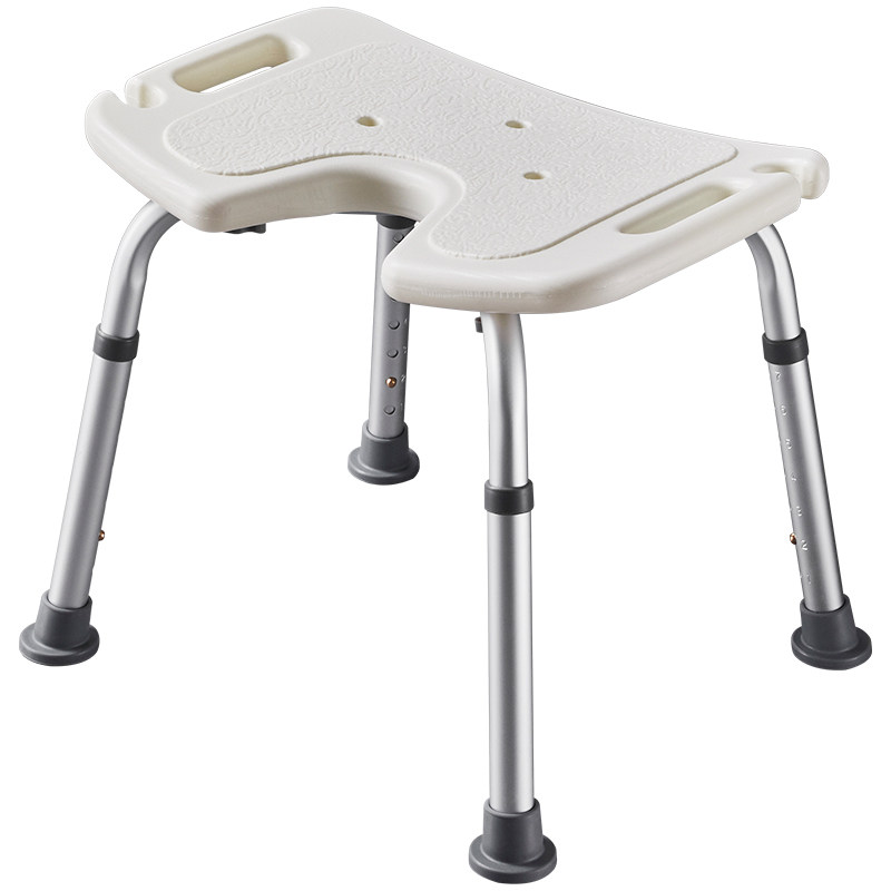 老人浴室凳孕妇洗澡凳加厚塑料板凳防滑浴室椅高度可调节铝合金凳
