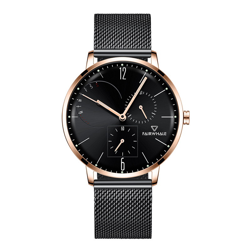 马克华菲手表男士新款真皮带防水石英表学生潮流男表非机械表