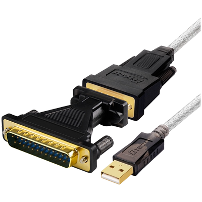 db25针串口线com 25针串口转接头 usb/rs232 九针串口线 usb转大串口