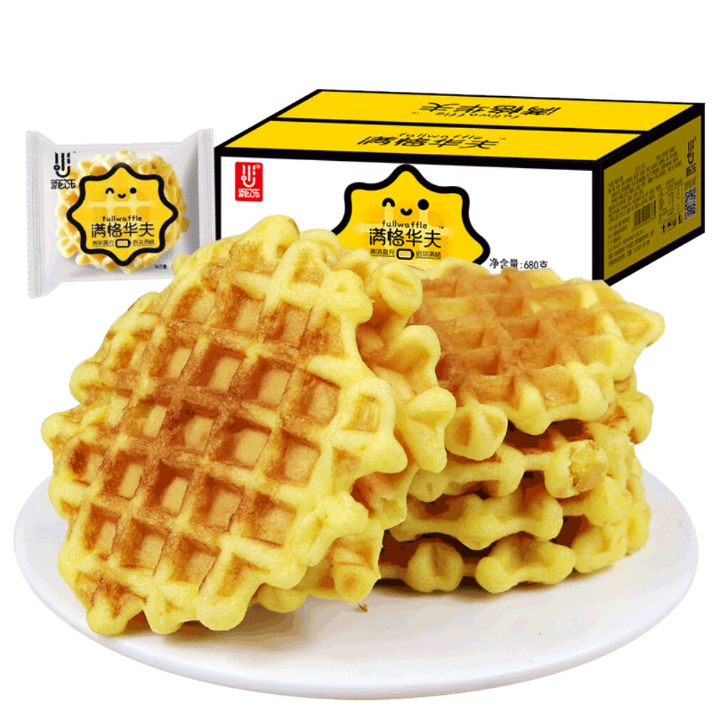 新欧乐满格华夫整箱肉松原味软华夫饼手撕面包早餐代餐零食蛋糕点