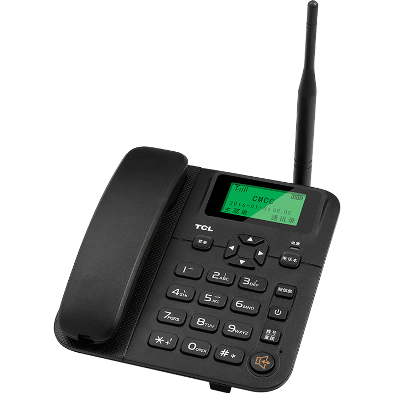 tcl无线座机gf100插卡电话机联通移动铁通电信手机卡家用录音固话