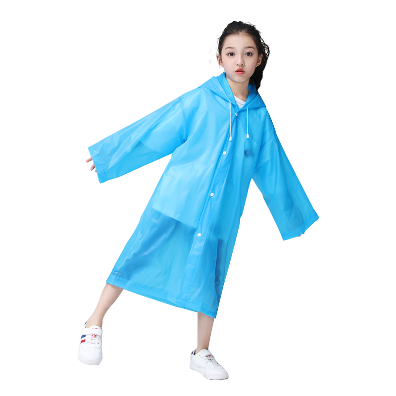 一次性雨衣儿童户外加厚防水男童徒步小孩学生可背包透明女童雨披