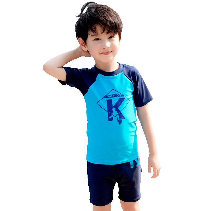 儿童泳衣男童分体泳裤套装男孩中大童卡通泳装小童宝宝游泳裤装备