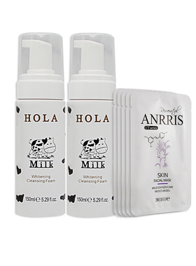 hola牛奶洁面慕斯女温和卸妆洗面奶
