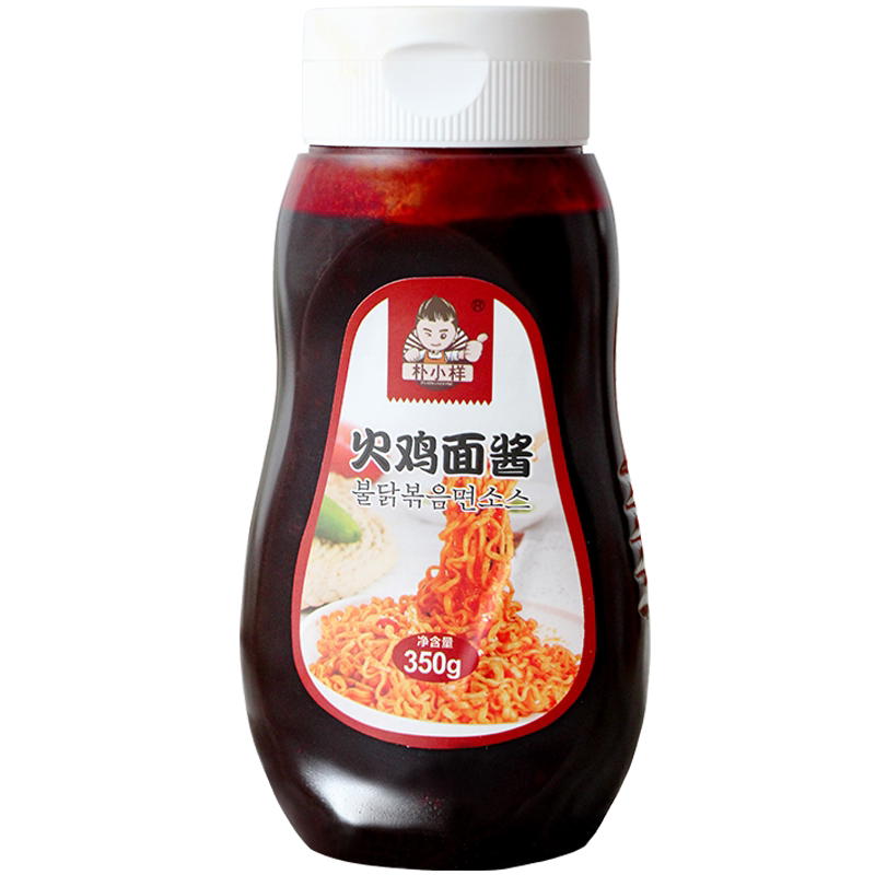 朴小样韩式火鸡面酱料瓶装超辣拌面调料酱韩国风味火鸡面酱包350g