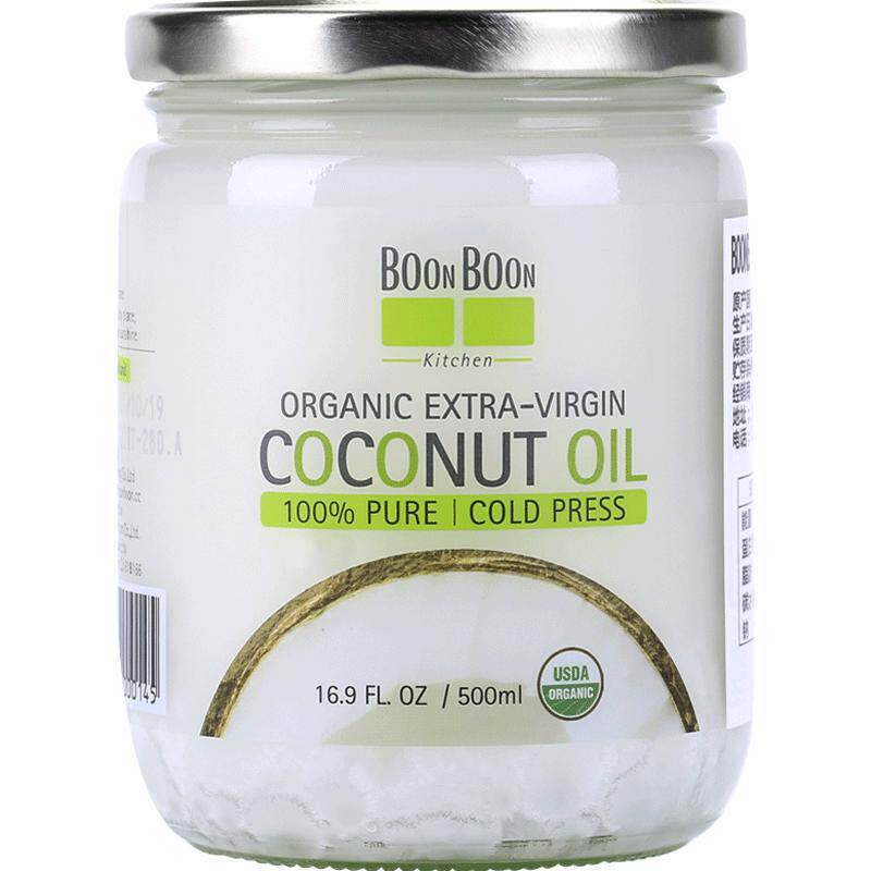 boonboon椰满满泰国原装进口初榨冷榨椰子油食用天然椰子油500ml