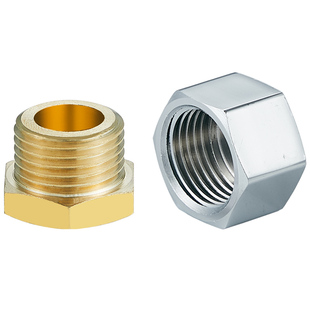 铜4分6内丝外丝堵头堵帽水管封口塞四分六分闷头管堵水龙头堵塞头