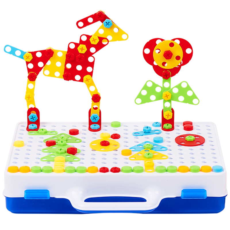 蓝宙/landzo 儿童动手拆装拧螺丝组合拼装宝宝智力拼图益智玩具