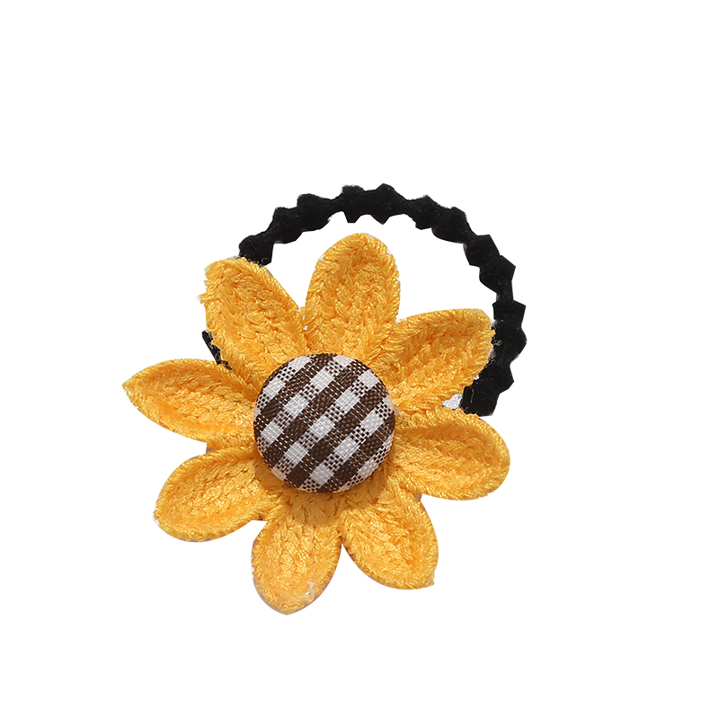 儿童发饰小女孩向日葵发夹宝宝全包布不伤发夹子女童发卡边夹头饰