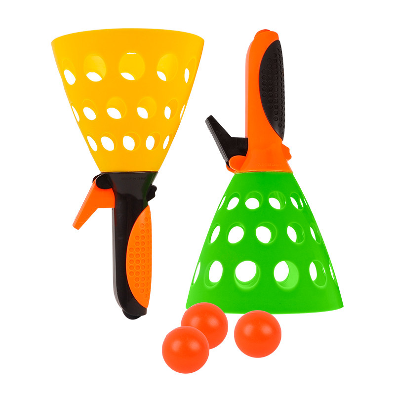 儿童双人趣味弹射球抛接弹力球亲子互动对接球男女孩球类益智玩具