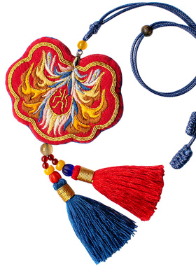 王的手创 平安符手工刺绣diy材料包初学者自绣护身符香包布艺荷包