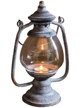 掬涵欧式复古铁艺风灯油灯花园烛台