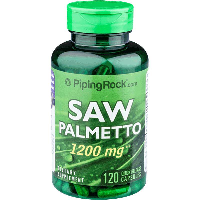 美国pipingrock朴诺锯棕榈精华胶囊生发防脱发保护前列腺男120粒