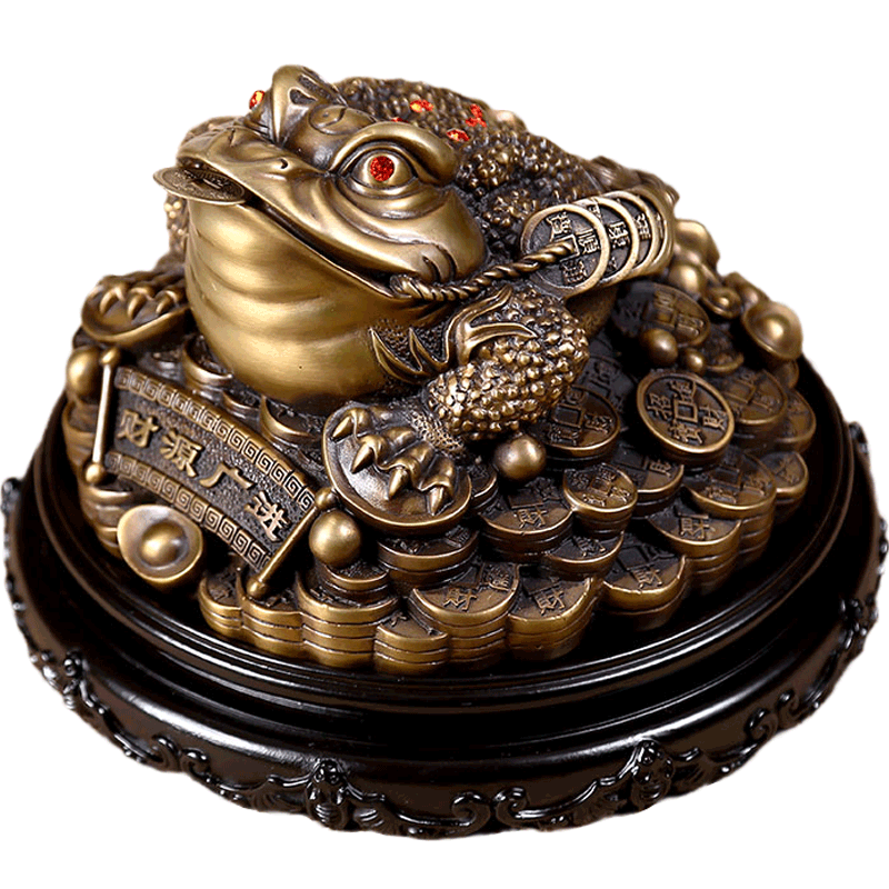 铜金蟾摆件招财三足蟾蜍纯铜金蝉店铺开业礼品家居客厅风水装饰品