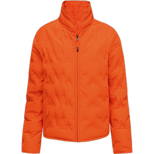 cocobella活力赤橙色立领绗缝羽绒服女90绒短款外套ct1137