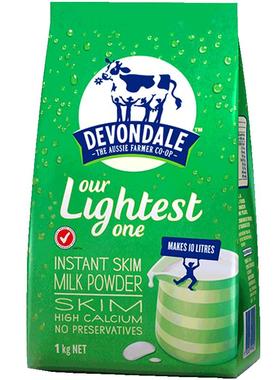 澳洲原装进口devondale德运脱脂奶粉孕妇中老年学生成人奶粉1kg