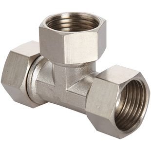 4分内外丝活接三通燃气管热水器铜配件活弯头水管接头304不锈钢