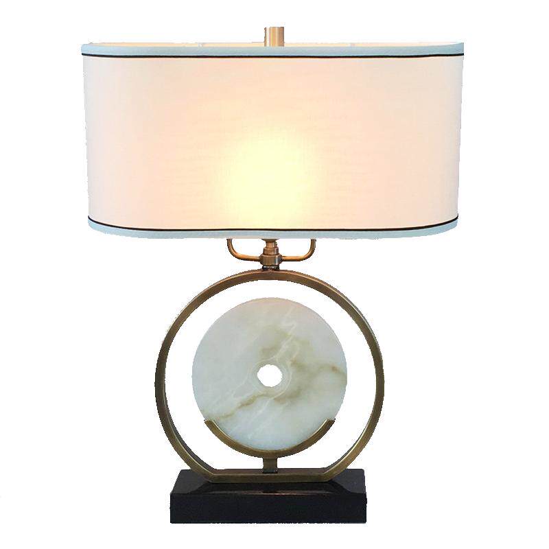 新中式大理石台灯现代中式卧室床头灯玉石客厅沙发茶几灯角几灯