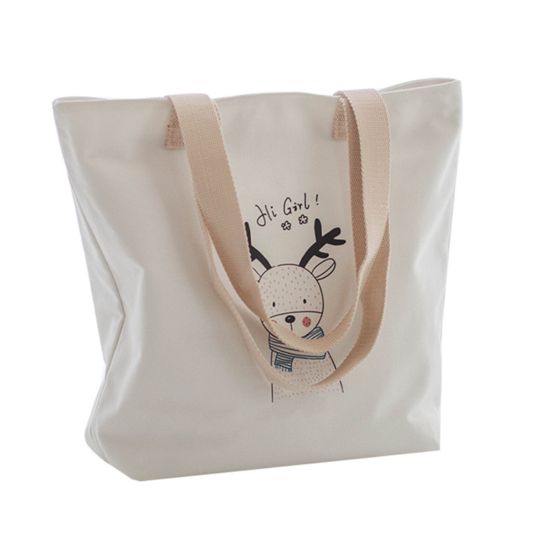 帆布包女单肩森系小清新韩版大容量白色日系可爱手提文艺布袋包女