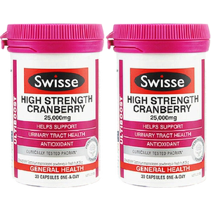 【直营】澳洲Swisse进口蔓越莓胶囊30粒*2瓶维持泌尿健康女性