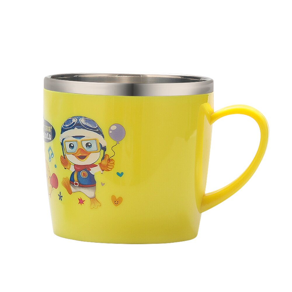 儿童水杯家用防摔不锈钢学饮杯牛奶杯宝宝喝水杯子口杯宝宝漱口杯