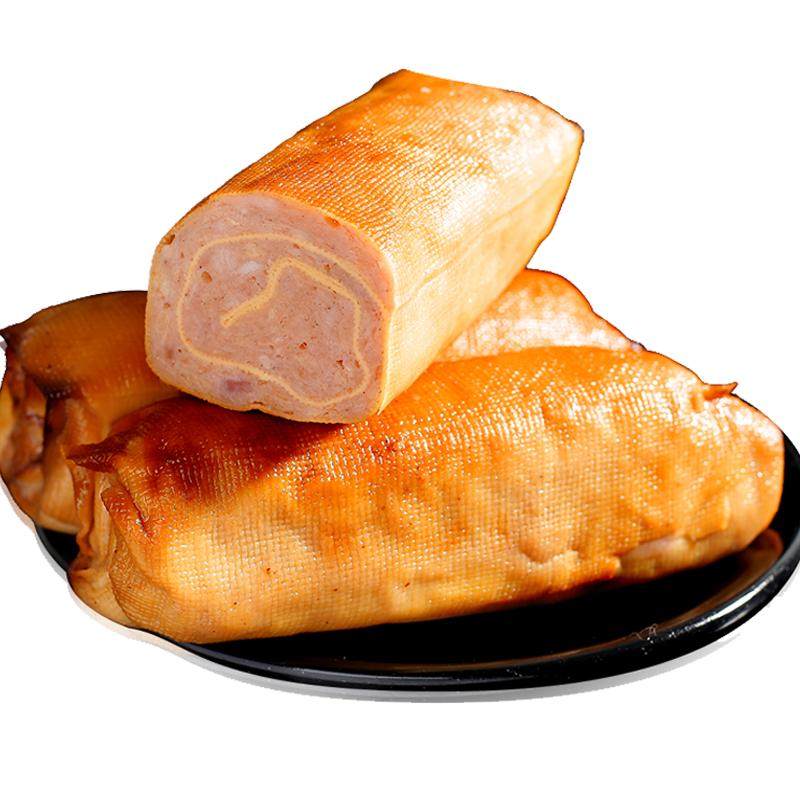 松花鸡腿肠皮蛋肠哈尔滨地方特色东北特产小吃美食肉卷200gx10袋