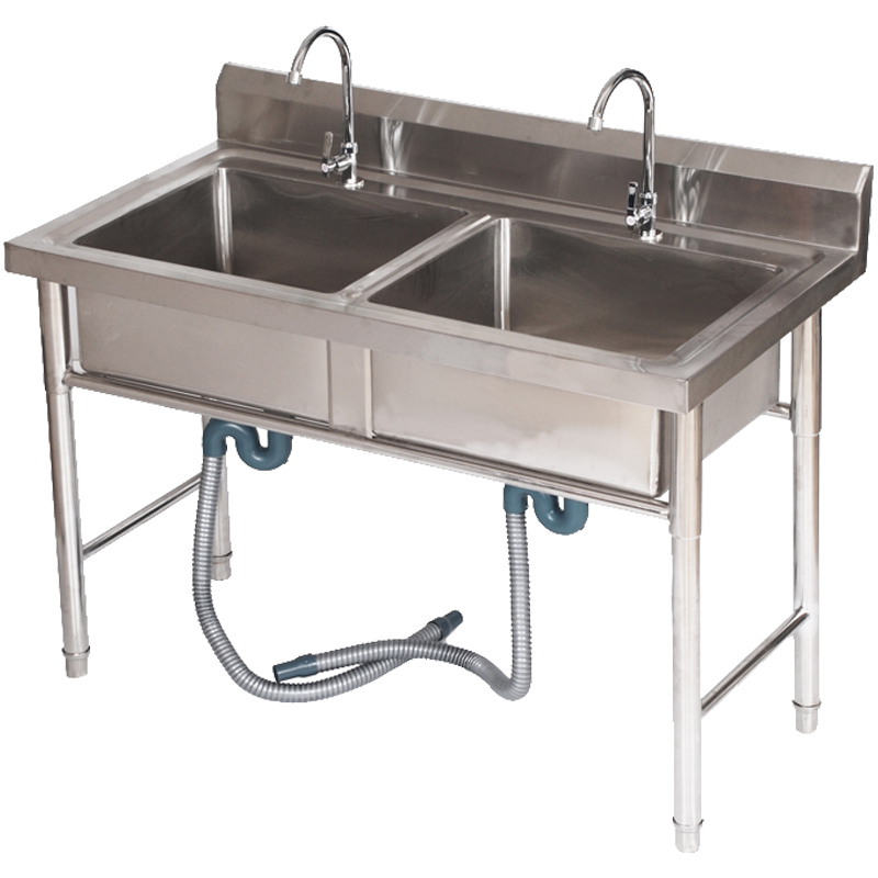 索鹰不锈钢水池水槽洗碗池洗菜盆带支架单槽双槽三槽商业酒店饭店