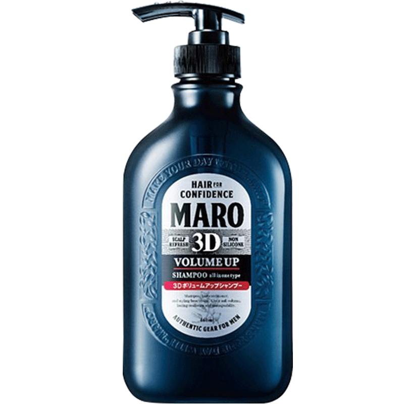 日本进口maro摩隆男士无硅油立体丰盈型3d洗发水去屑止痒洗发露