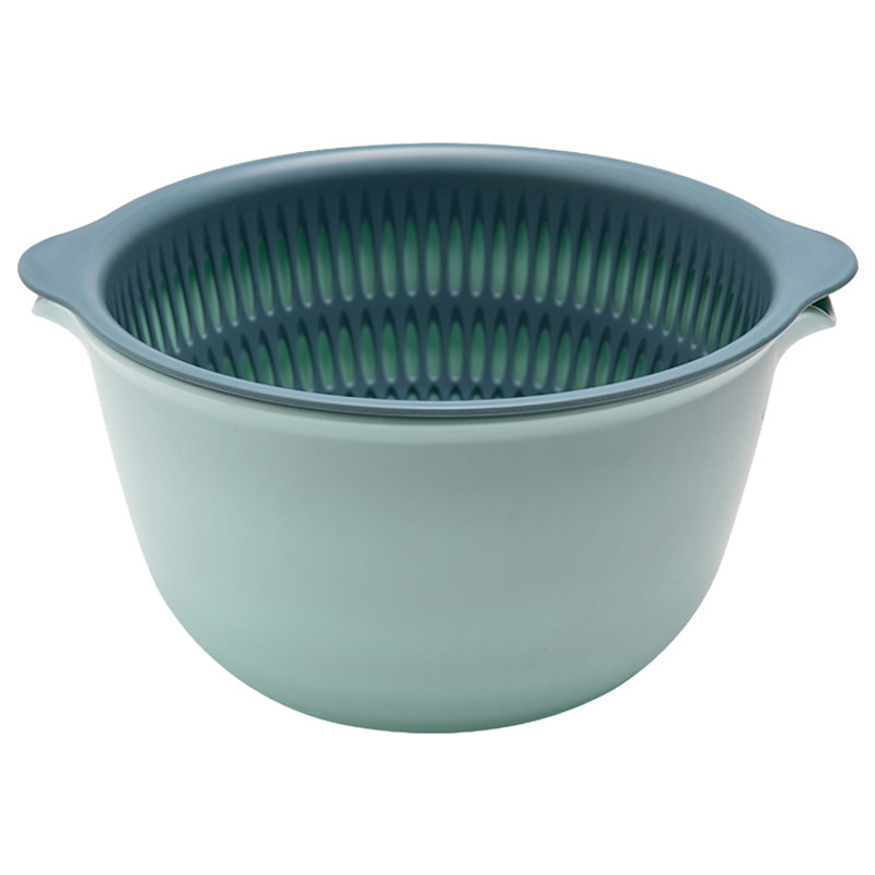 双层洗菜盆塑料沥水篮子漏盆淘米神器菜蓝淘菜盆家用厨房洗水果盘