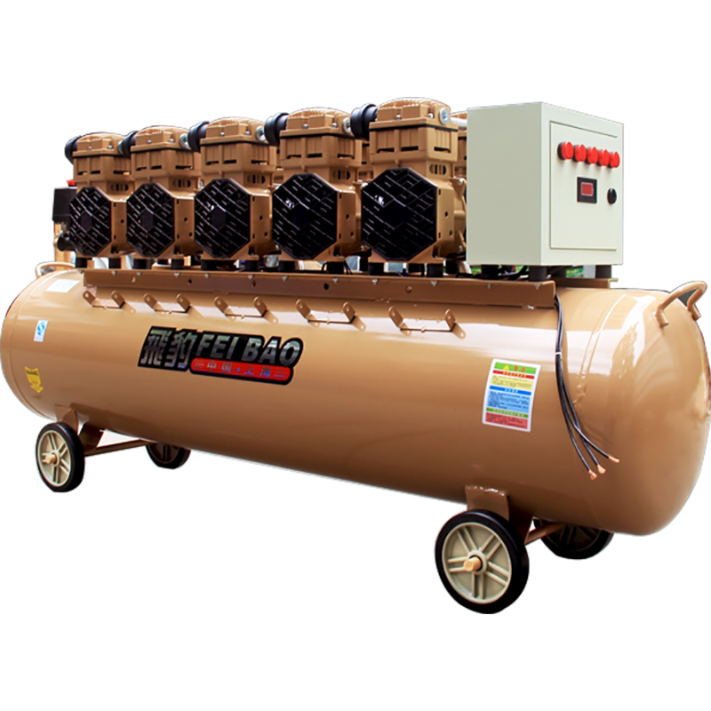 飞豹空压机工业级大型静音无油380v打气泵空气压缩机220v高压气泵