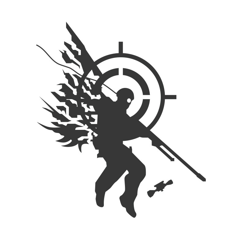 csgo天降正义火中拆弹冷神跳狙金属骷髅皇冠手机贴纸满30包邮