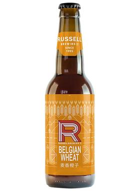 罗塞尔russell啤酒麦香橙子风味小麦酒精酿啤酒330ml*6瓶装整箱