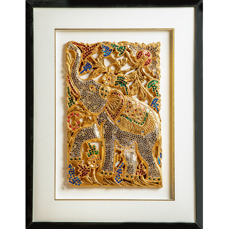 东南亚风格客厅木雕装饰画沙发背景墙壁画餐厅玄关墙面轻奢挂画 - 异