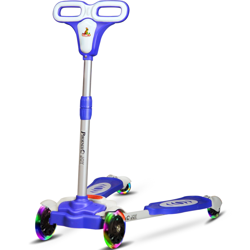 凤凰儿童滑板车 静音四轮蛙式 2-3-6岁 剪刀车宝宝滑行车滑滑车