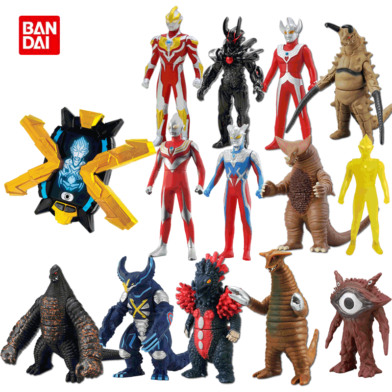 万代奥特曼罗布赛罗迪迦银河欧布捷德贝利亚软胶人偶怪兽卡片玩具