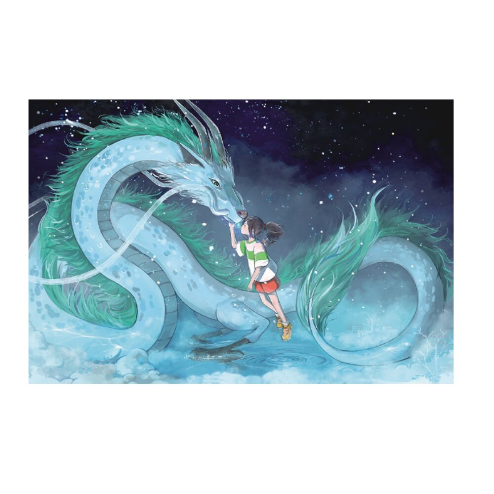 宫崎骏卡通动漫拼图1000片千与千寻成年减压益智力玩具一千块龙猫