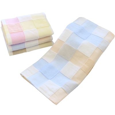 洁玉纱布毛巾洗脸巾大人用全棉长方形纯棉双面透气吸水私处沙四条