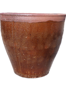 150斤容量陶瓷水缸 粗陶荷花缸鱼缸 腌菜发酵陶缸红釉老式水缸