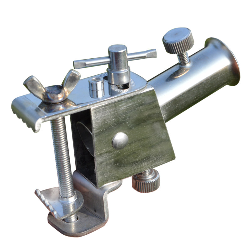 钓台配件钓台卡沿滑动炮台架 钓台万向炮台架 前挂卡边滑动炮台架