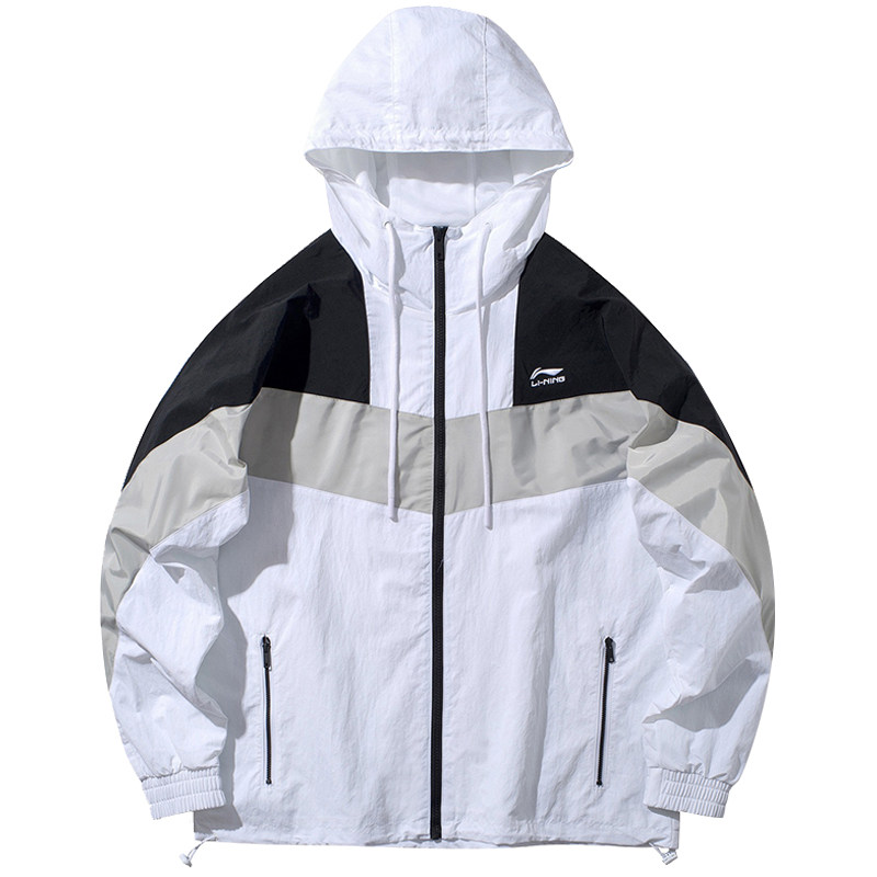 李宁风衣男2021新款开衫长袖外套连帽防风时尚复古宽松秋季运动服