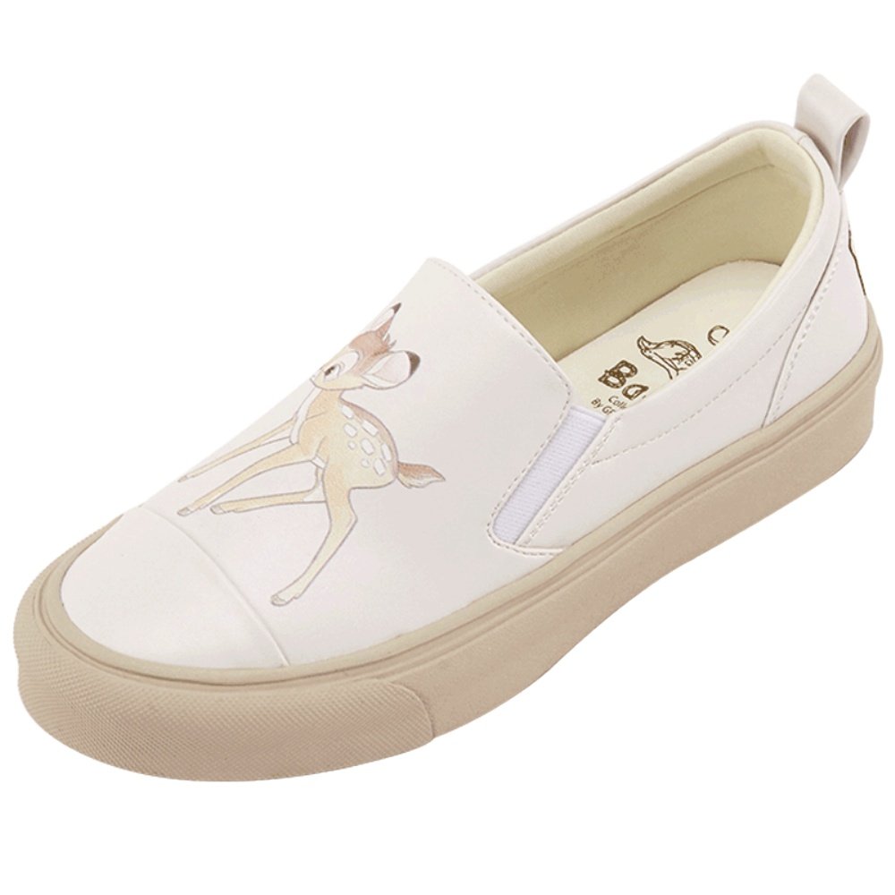 grace gift迪士尼联名可爱小白鞋女学生一脚蹬滑板鞋休闲平底鞋女