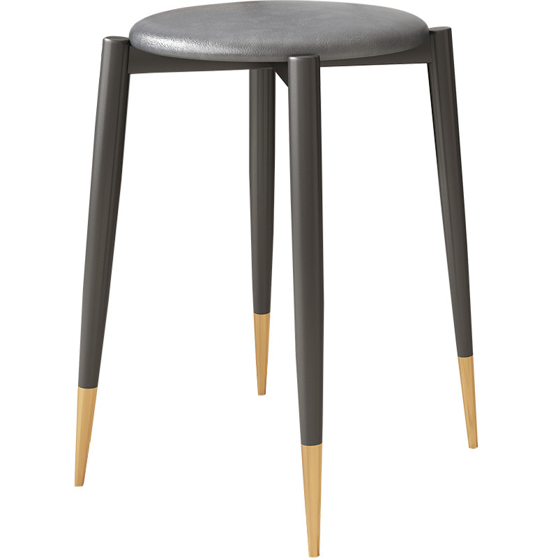 轻奢凳子时尚创意客厅小椅子家用高圆凳简约软面餐桌板凳成人餐椅