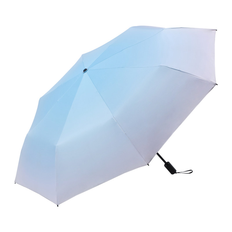 日全时全遮小阳伞渐变色学生防紫外线太阳伞女晴雨两用黑胶遮阳伞 - r