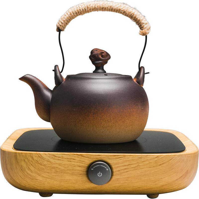 容山堂粗陶茶壶煮茶器电陶炉陶瓷耐热烧水壶大号提梁陶壶三界茶炉