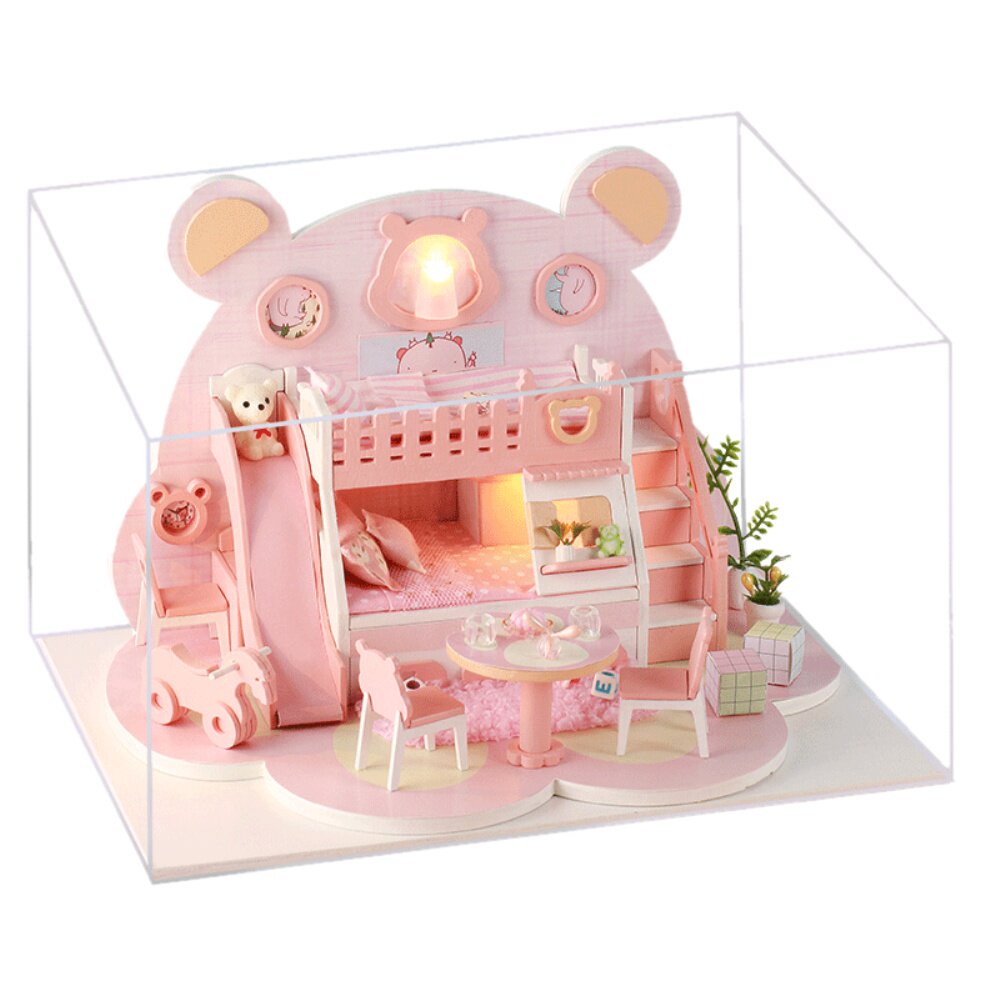 diy小屋别墅手工制作公主迷你小房子模型拼装玩具屋生日礼物女孩