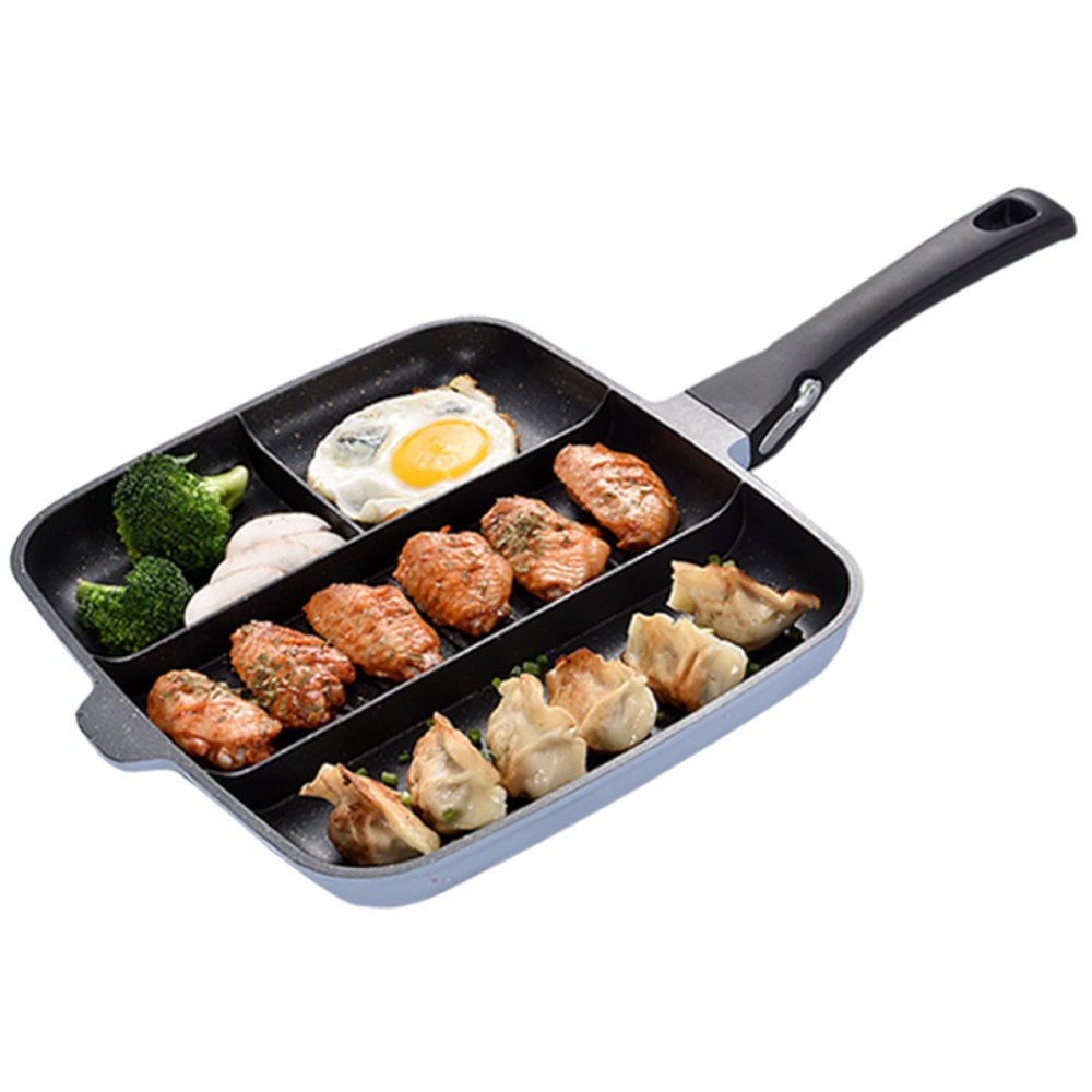 德国bat 牛排煎锅早餐锅多功能不粘锅多格专用煎蛋煎饼汤锅平底锅